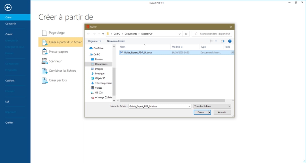 Site créer un PDF simplement avec EXPERT PDF?