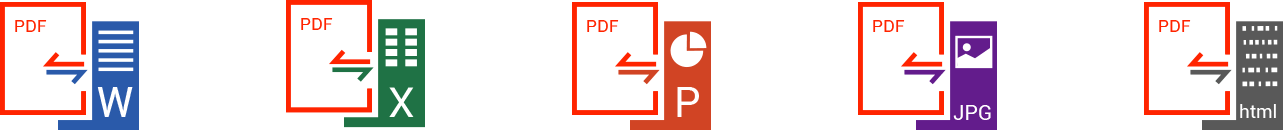 CONVERT PDF FILES TO WORD, EXCEL, POWERPOINT, HTML, IMAGES